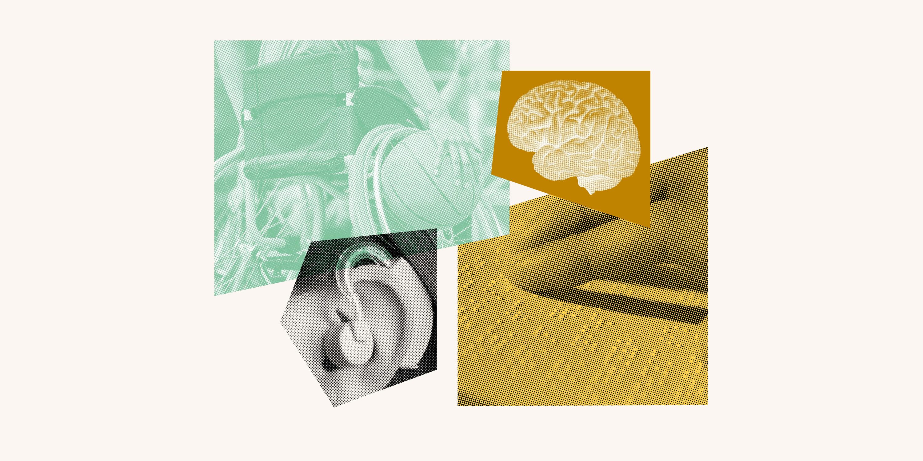 Collage of images related to Disability Rights